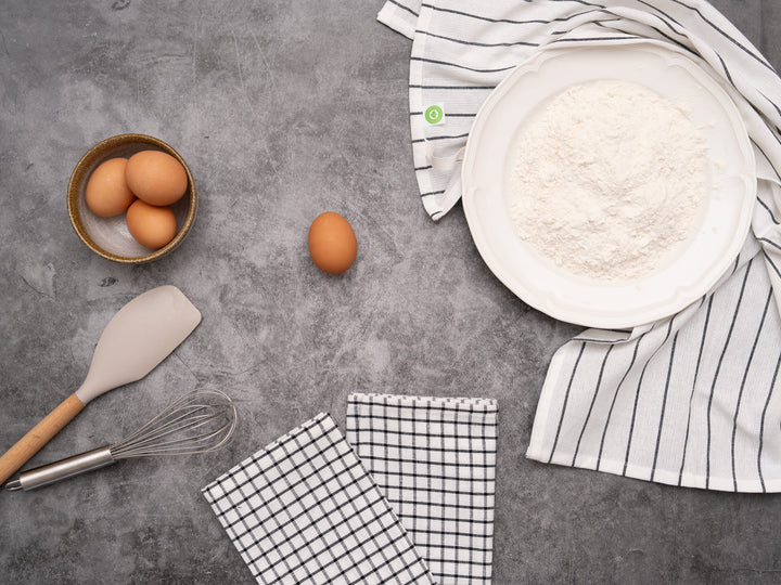 Organic Cotton Stripe &amp; Check Kitchen Towels, 6 Ct.