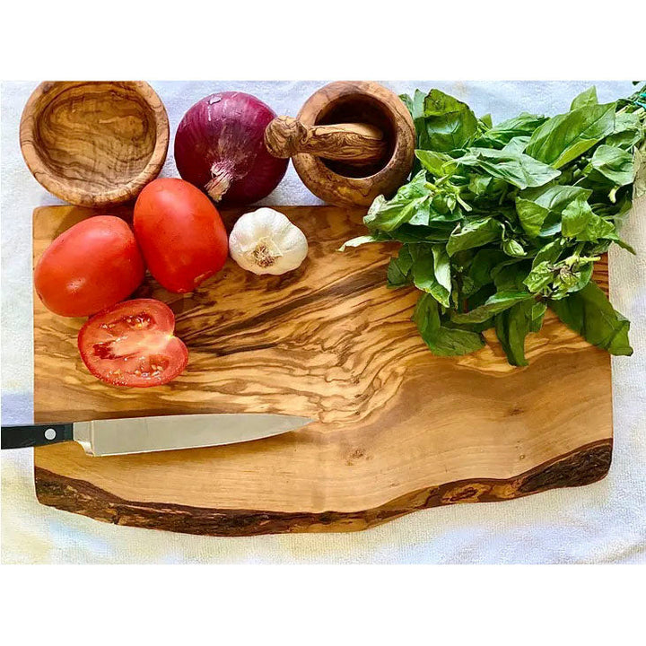 Handcrafted Live Edge Olive Wood Cutting Board