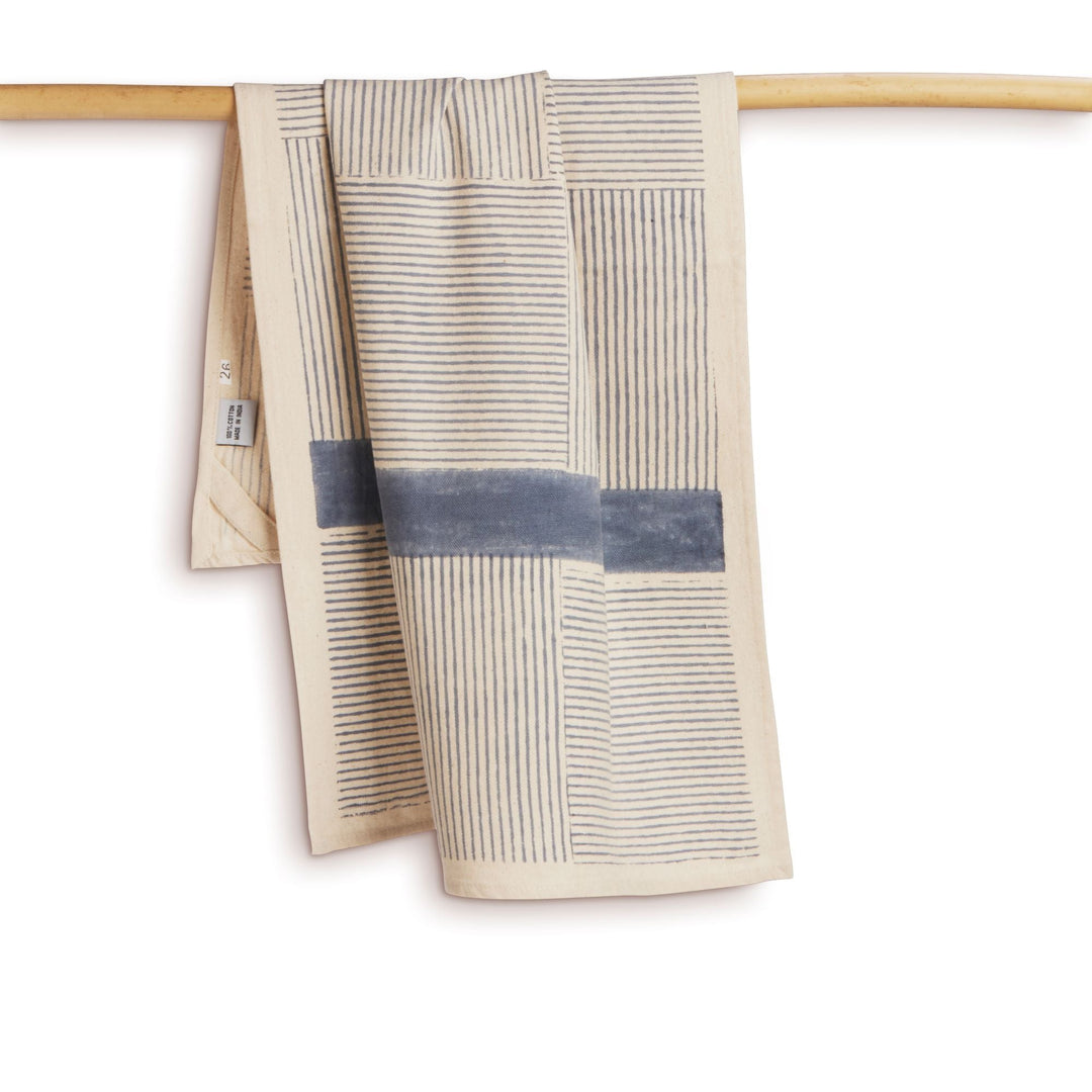 Fair Trade Hand Block Printed Kora Cotton Towels, 2 Ct.