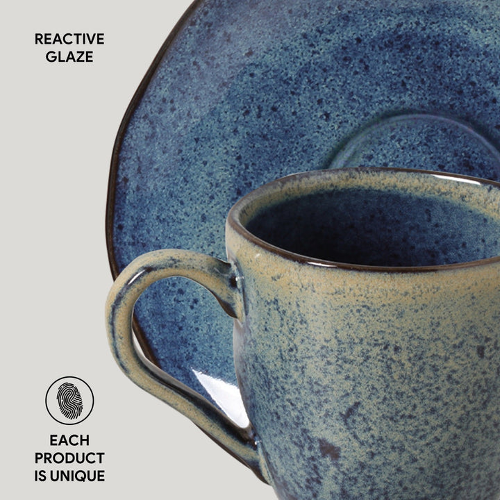 Non-Toxic Ceramic Cup &amp; Saucer Dinnerware Set, 6 Ct.
