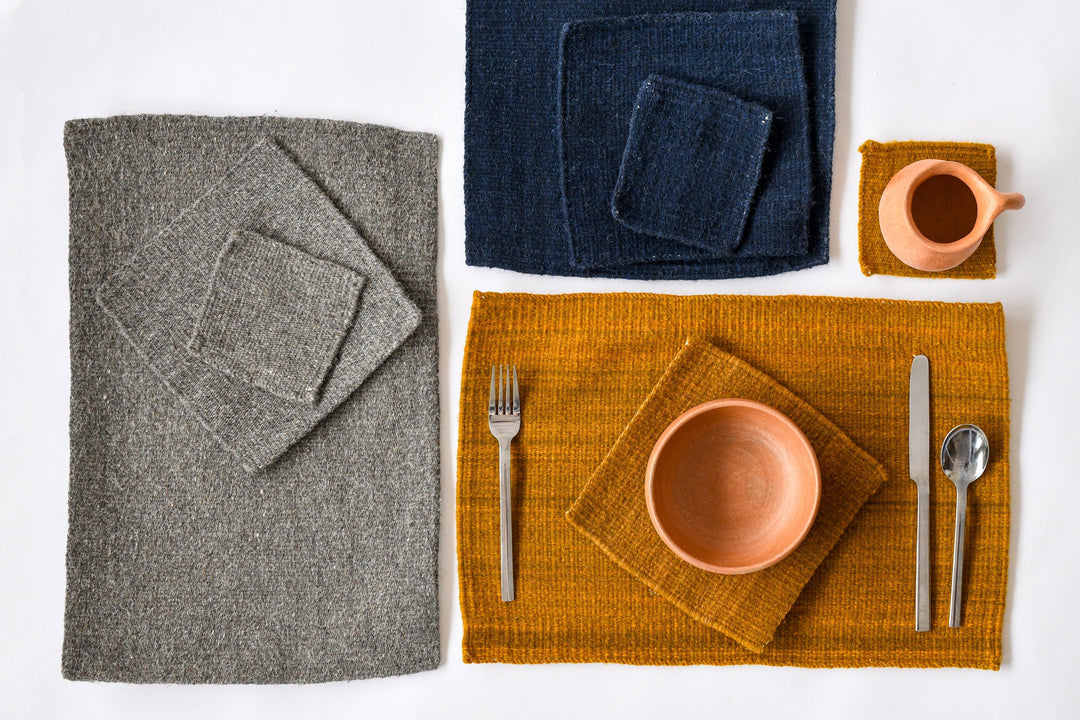 Handwoven Wool Table Linens 18" x 12", 2 Ct.