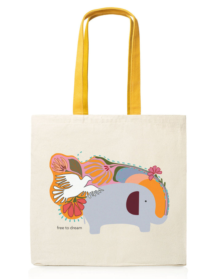 Organic Fair Trade Cotton Tote Bag, 16" x 16"
