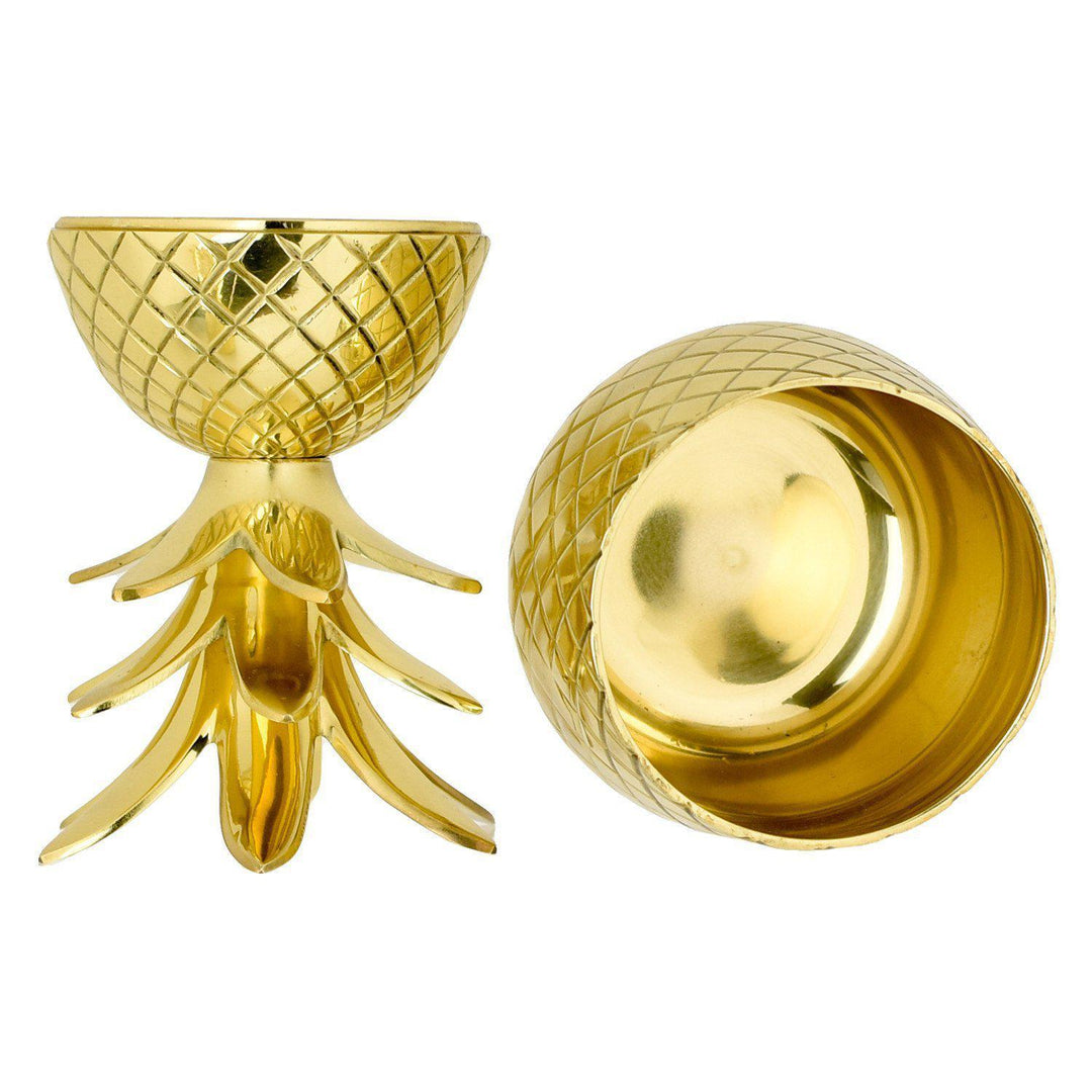 Handcrafted Lead-Free Brass Pineapple Tumbler 18 oz.