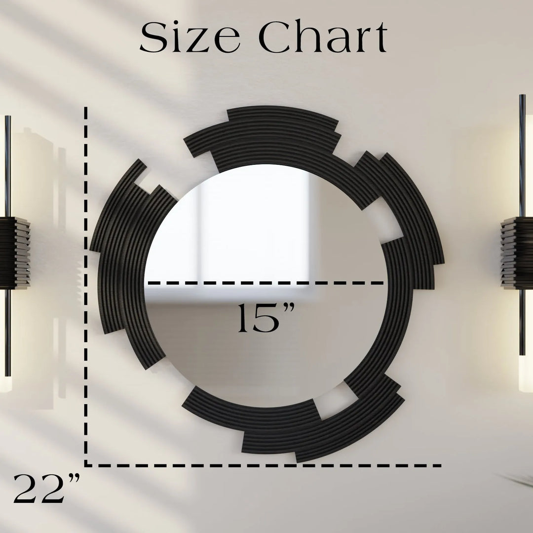 Segmented Wood Fiber Wall Mirror