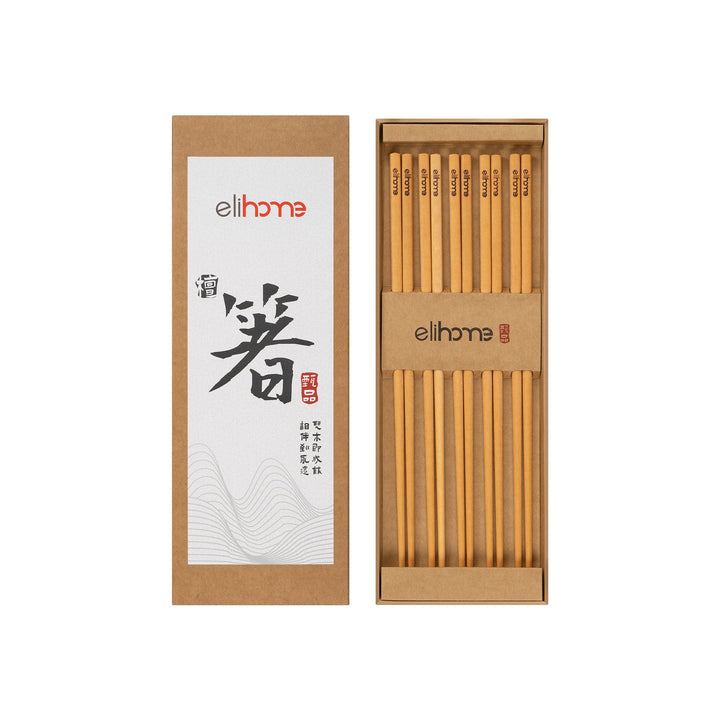 Plastic-Free Wood Fiber Flatware Chopsticks, 10.25"