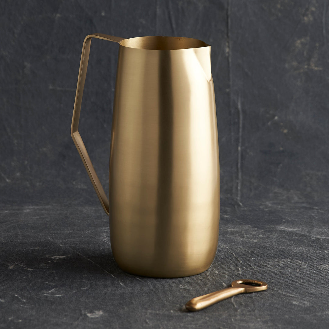 Handcrafted Brass Serveware Pitcher, 64 oz.