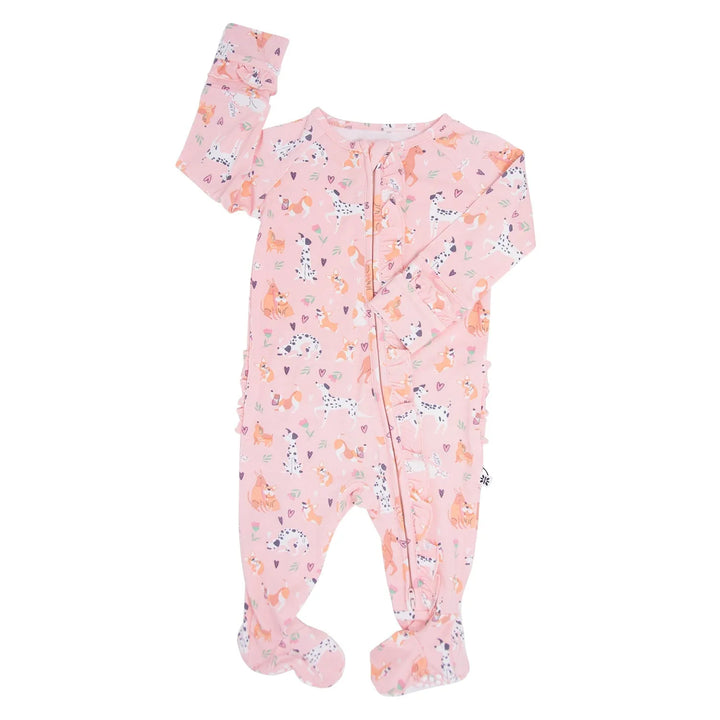 Dalmatian Poodle Ruffle Footie