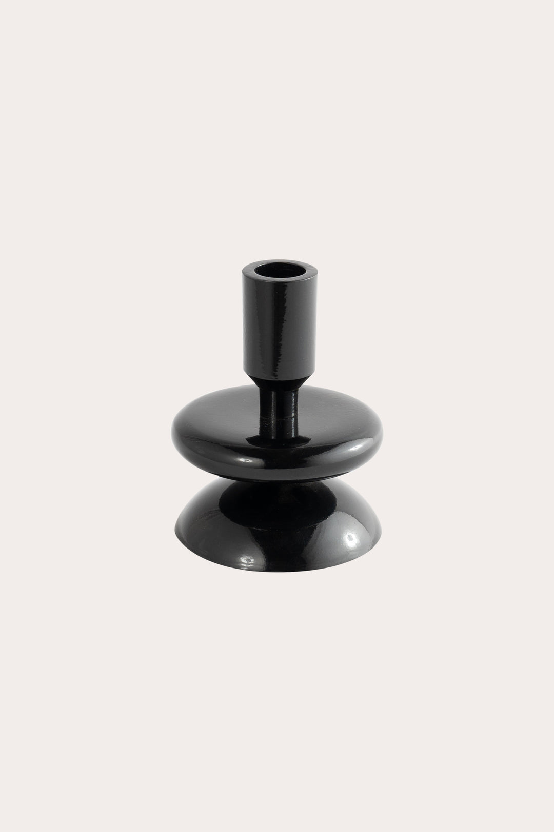 Matte Aluminum Candle Holder, Matte Black, 5"