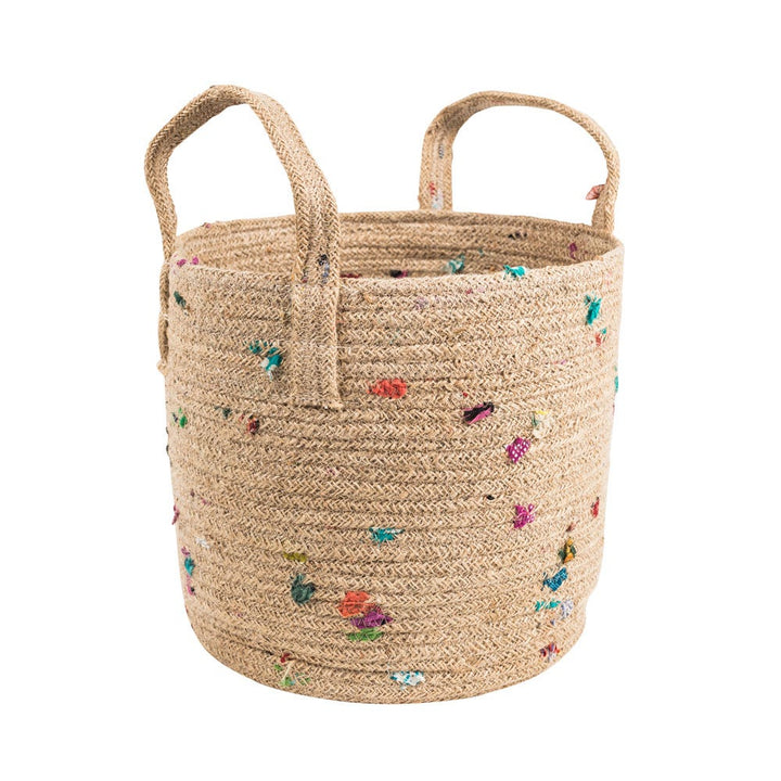 Handcrafted Fair Trade Jute Storage Basket