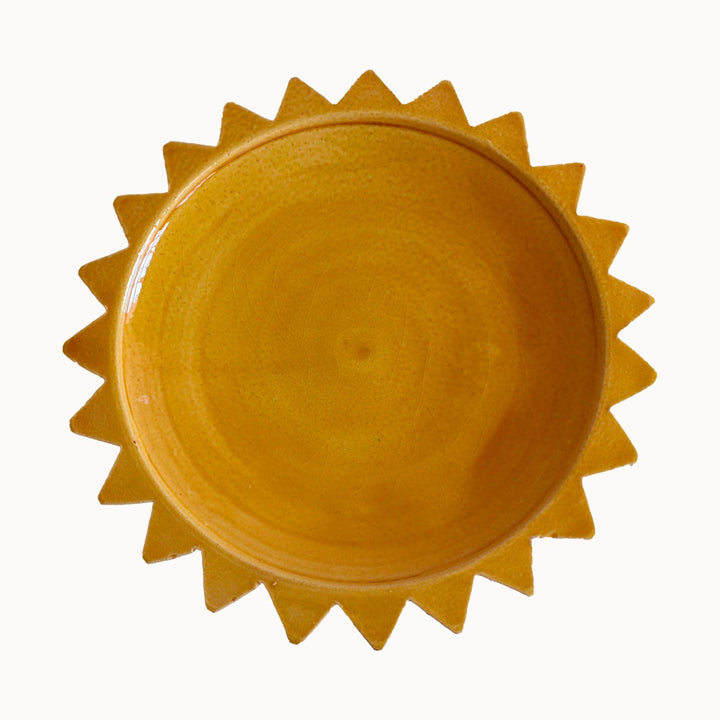 Handcrafted Terracotta Sun Ceramic Dinnerware Plate