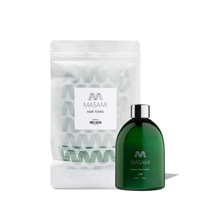 Organic Mekabu Hair Towel &amp; Conditioner Bundle