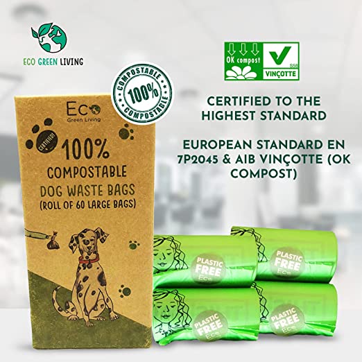 Compostable Corn Starch Dog Waste Bags, 60 Ct.