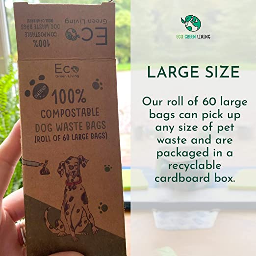 Compostable Corn Starch Dog Waste Bags, 60 Ct.
