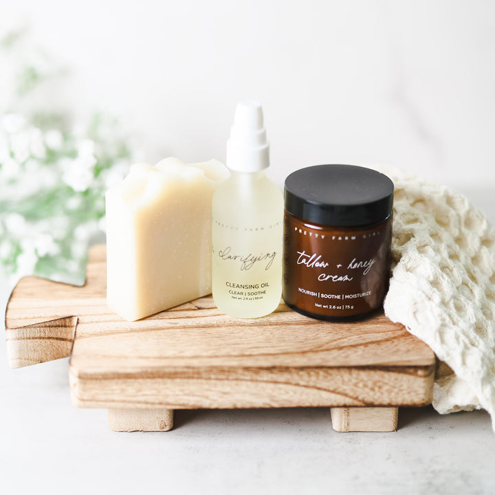 Pure Tallow Double Cleansing Skin Care Kit, 3 Ct.