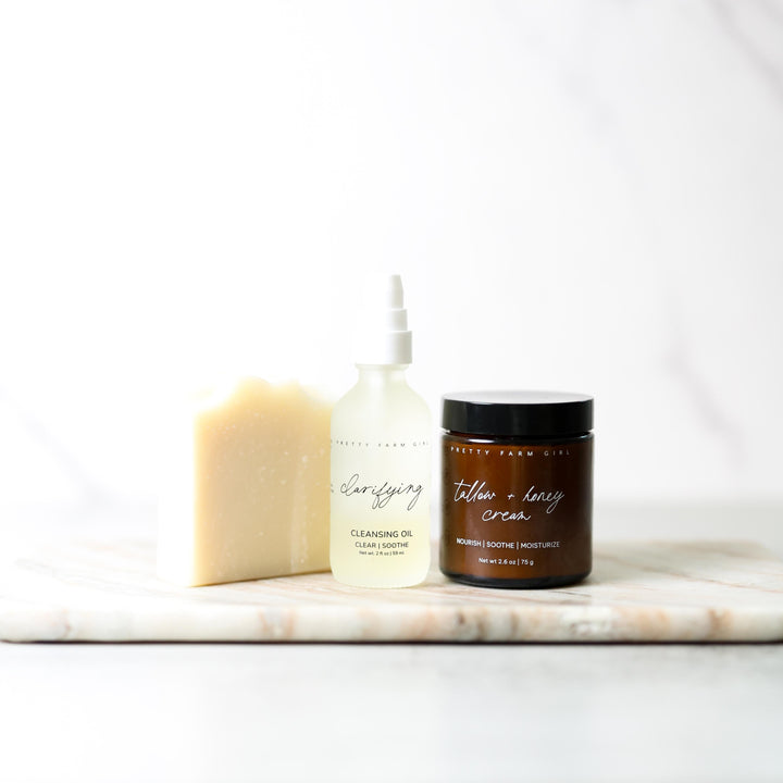 Pure Tallow Double Cleansing Skin Care Kit, 3 Ct.