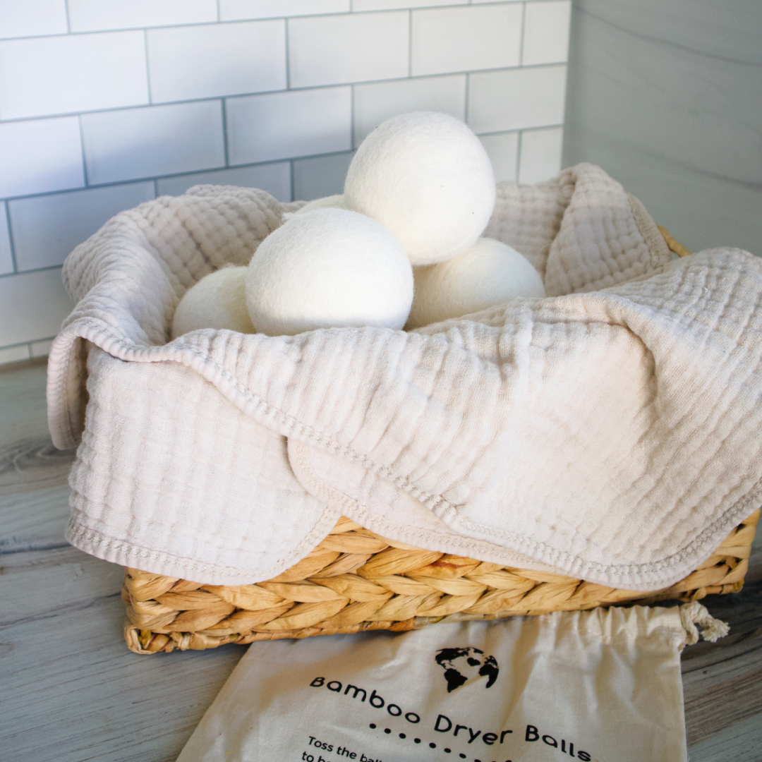 Biodegradable Bamboo Fiber Dryer Balls, 4 Ct.