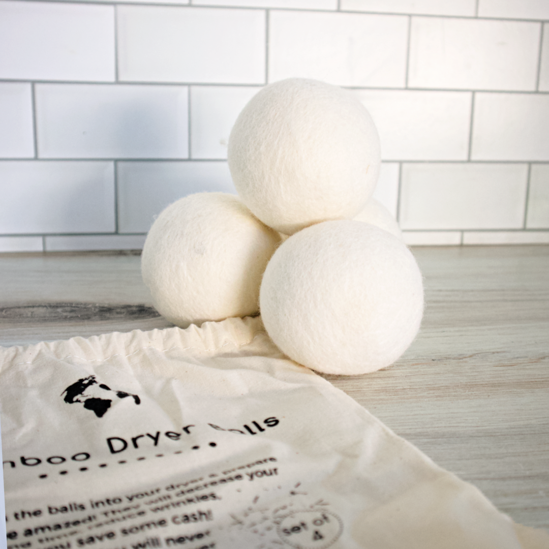 Biodegradable Bamboo Fiber Dryer Balls, 4 Ct.