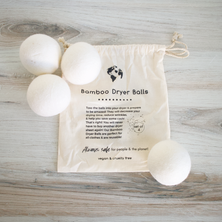 Biodegradable Bamboo Fiber Dryer Balls, 4 Ct.