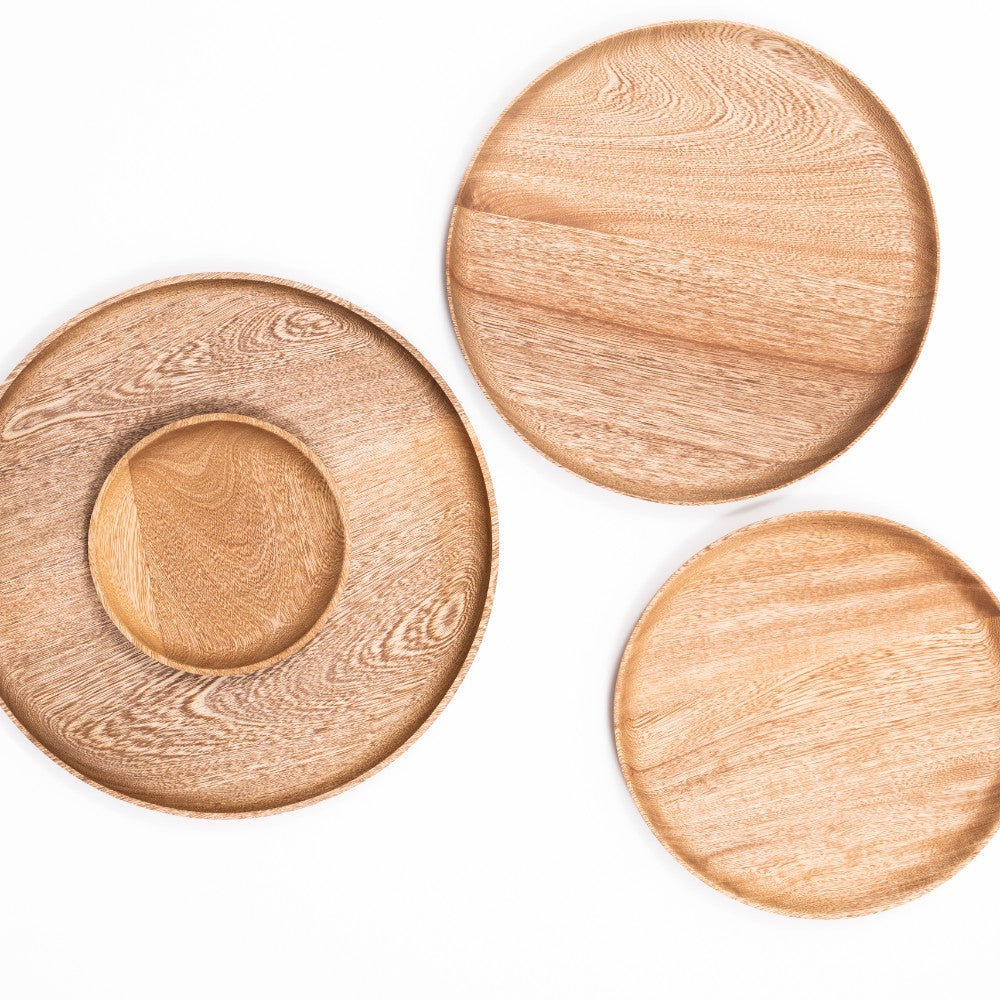 Handcrafted Rosa Morada Wood Serving Platter, 12"