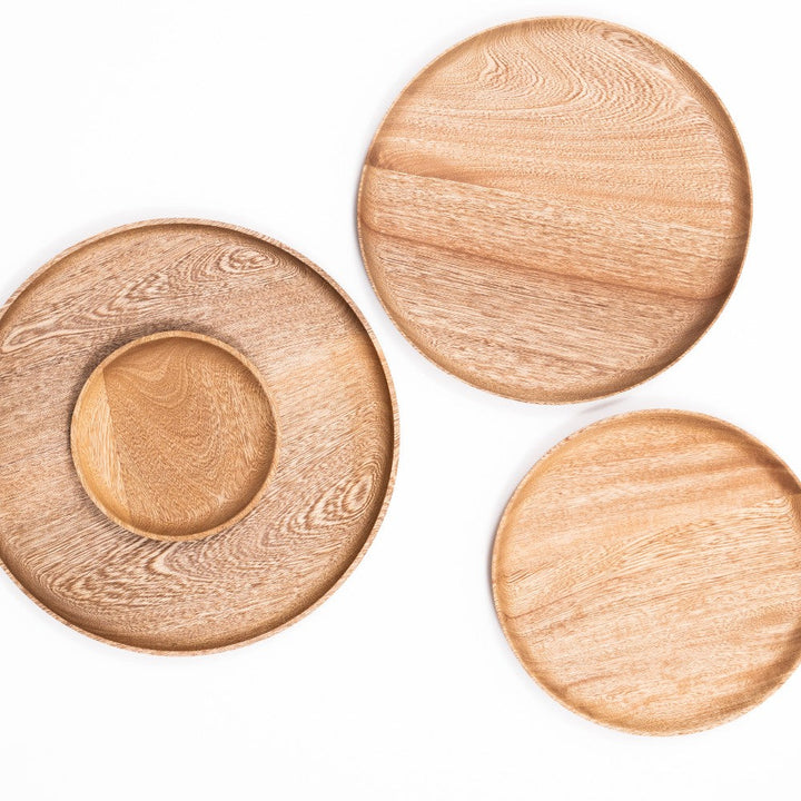 Handcrafted Rosa Morada Wood Serving Platter, 12"