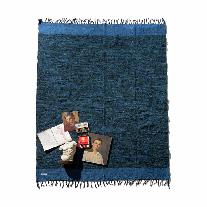 Upcycled Handloomed Area Rug, 7.25" x 9.8"