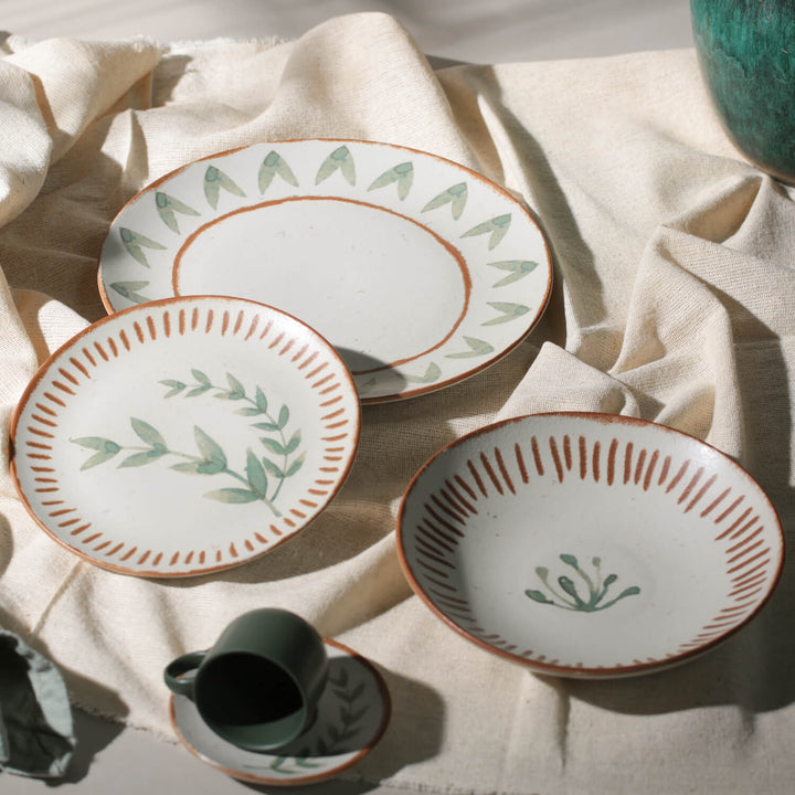 Non-Toxic Ceramic Cup &amp; Saucer Dinnerware Set, 6 Ct.