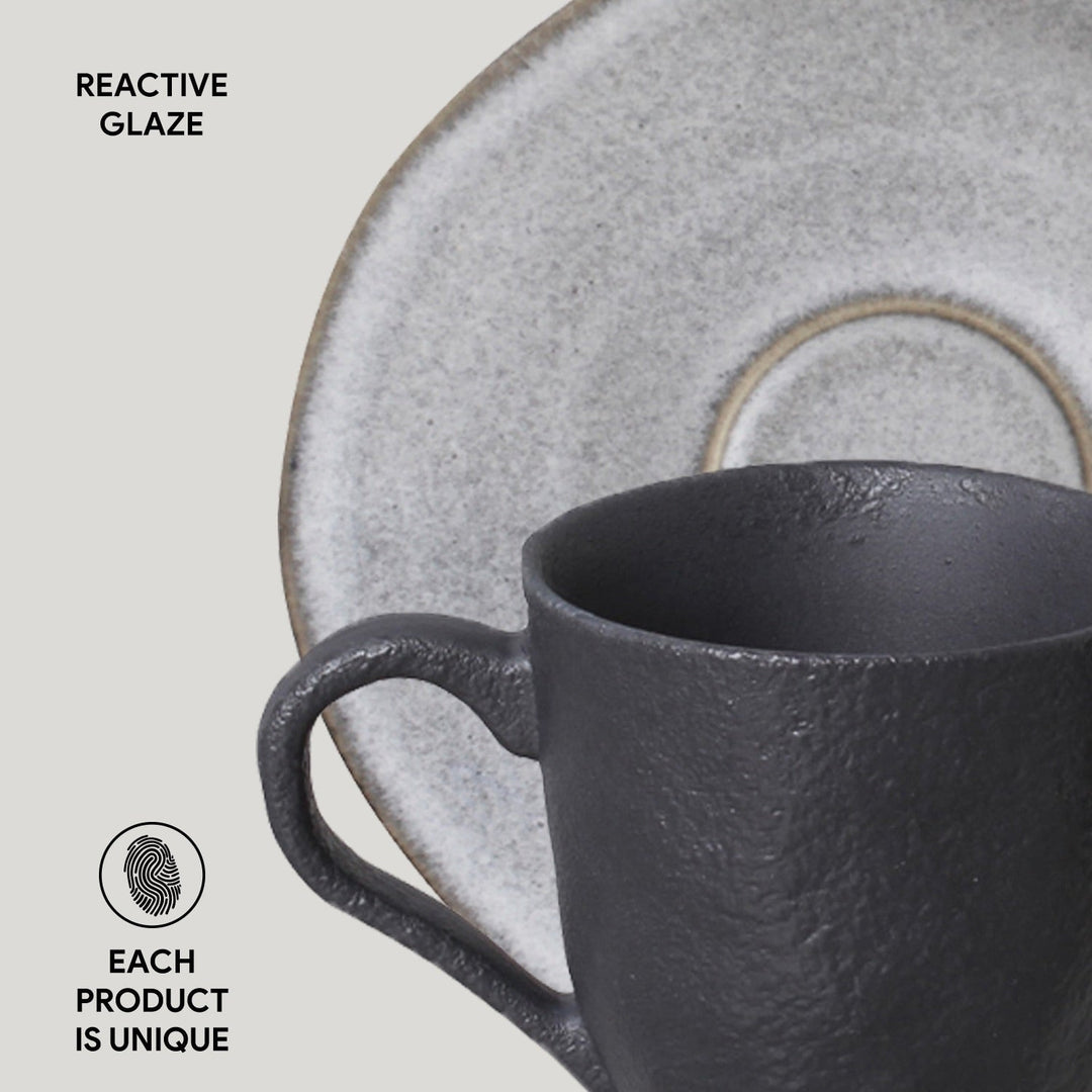 Non-Toxic Ceramic Cup &amp; Saucer Dinnerware Set, 6 Ct.