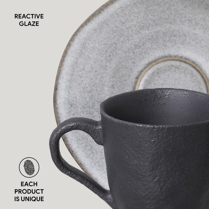 Non-Toxic Ceramic Cup &amp; Saucer Dinnerware Set, 6 Ct.