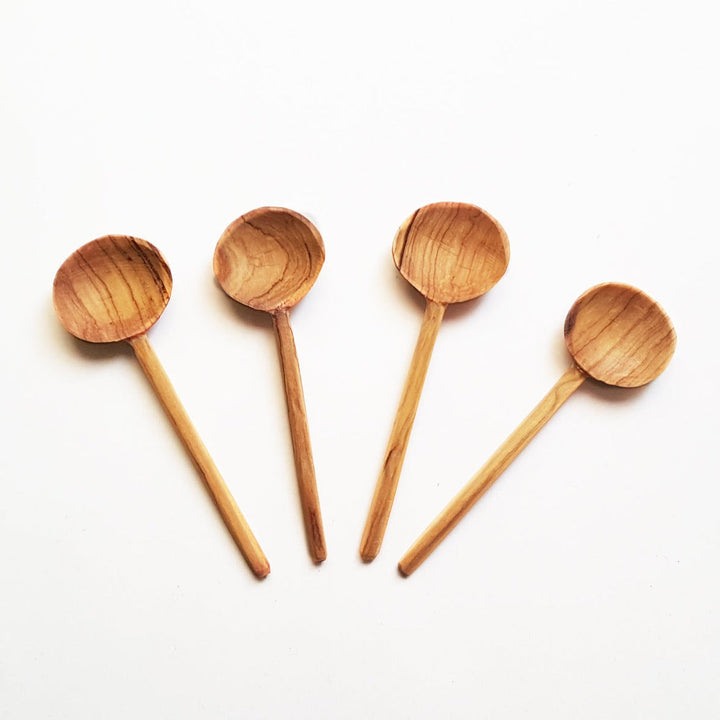 Handcrafted Olive Wood Flatware Spoons, 4 Ct.