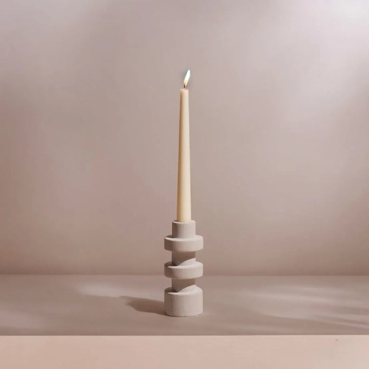 Sandstone Taper Candle Holder
