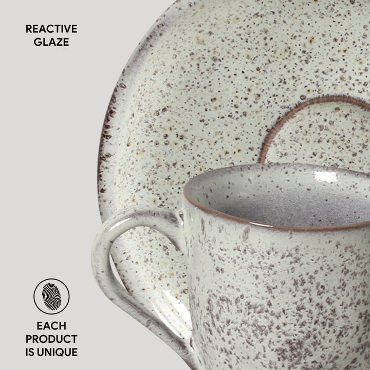 Non-Toxic Ceramic Cup &amp; Saucer Dinnerware Set, 6 Ct.
