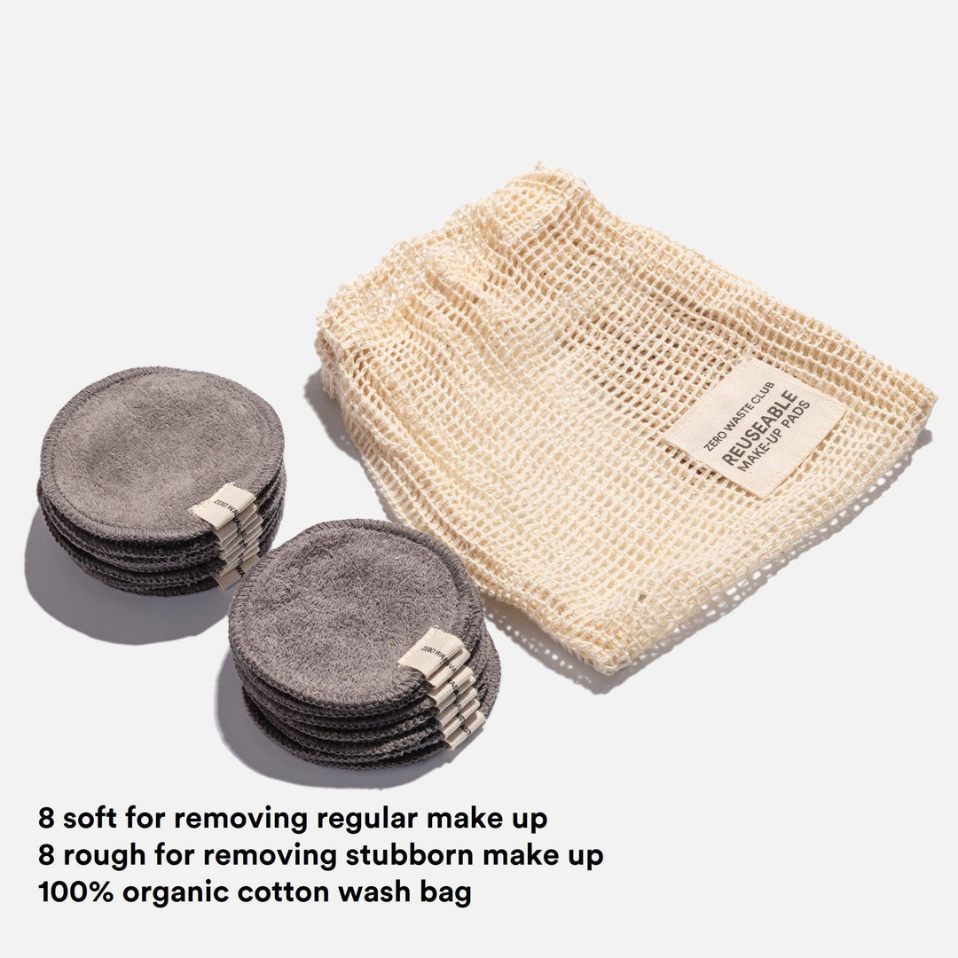 Organic Cotton Makeup Remover Pads &amp; Wash Bag, 16 Ct.