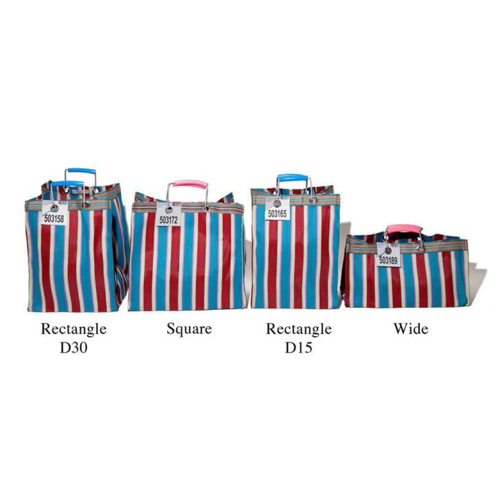 Recycled Plastic Hand-Woven Wide Tote Bag
