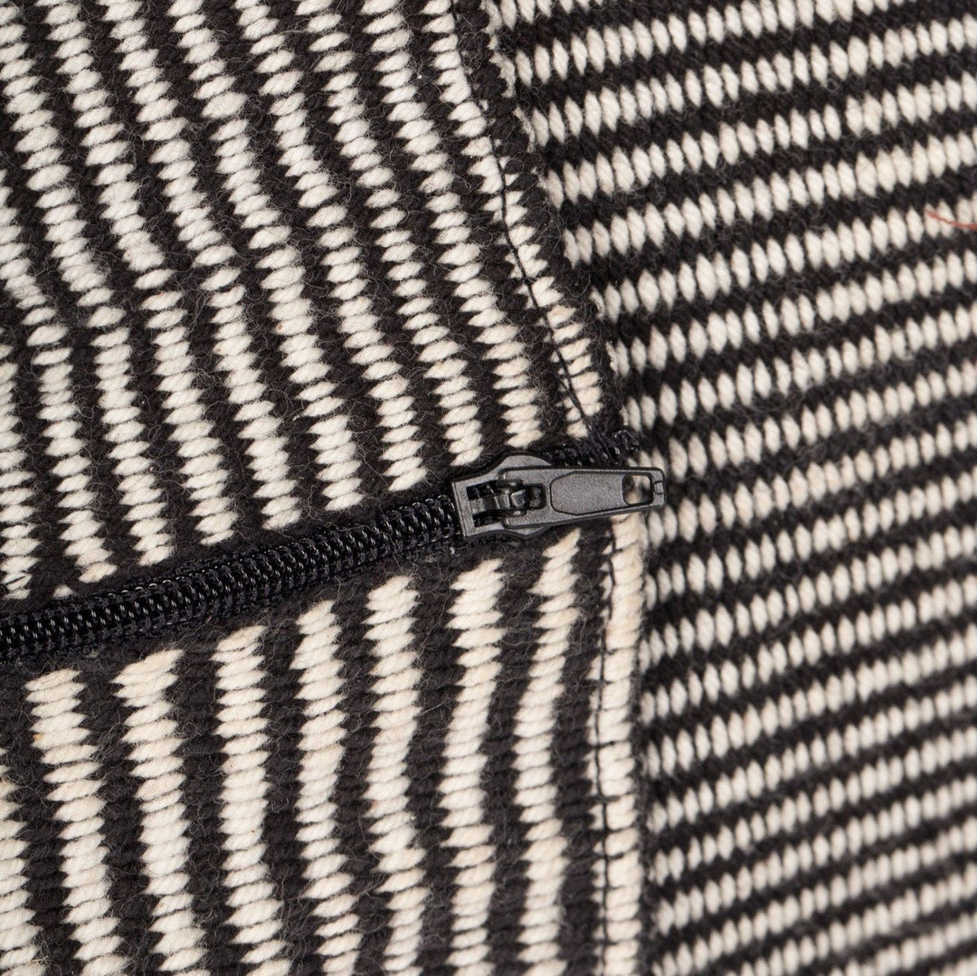 Fair Trade Cotton Weave Tote Bag with Zip Pocket
