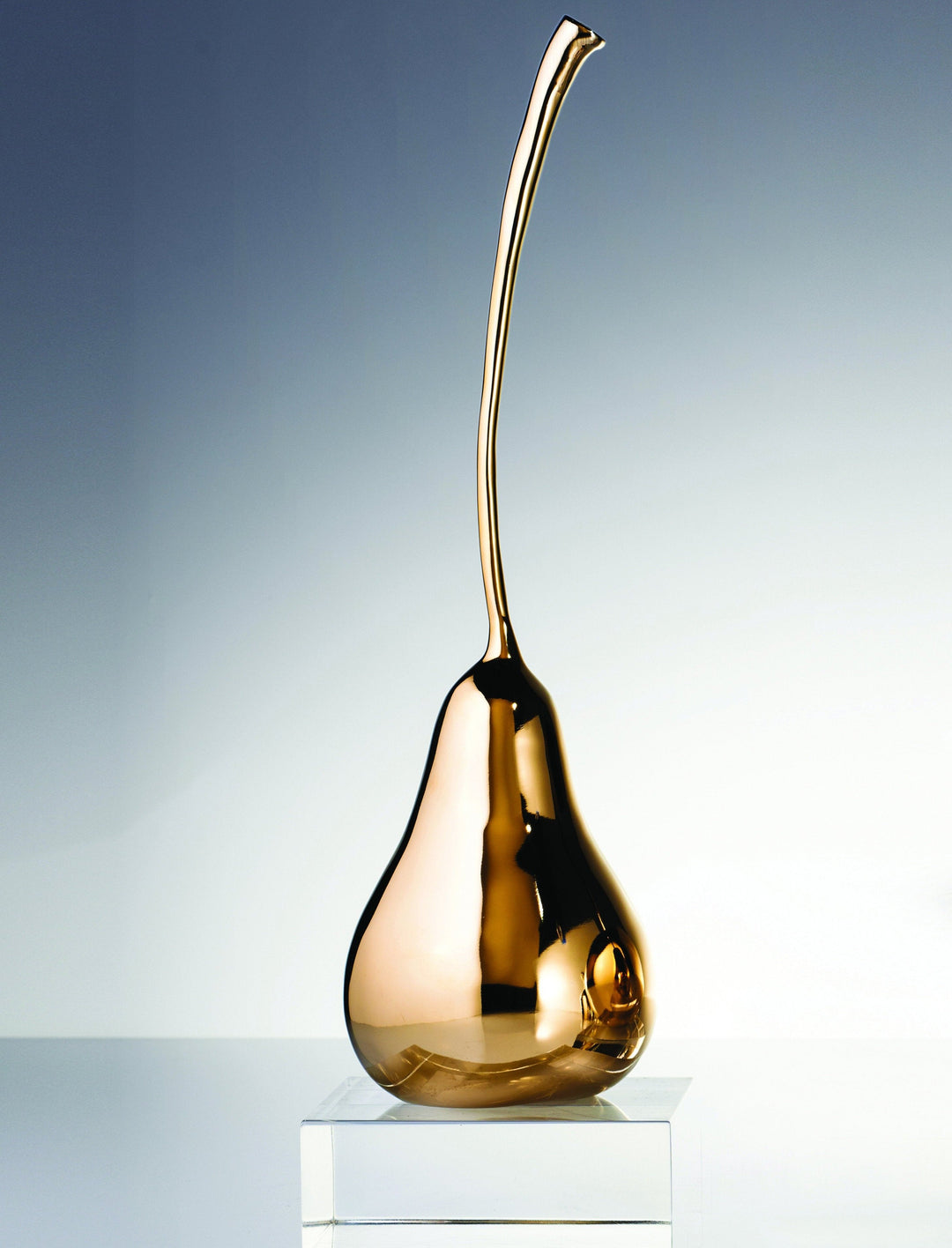 Handcrafted Gold Aluminum Apple Sculpture, 11"