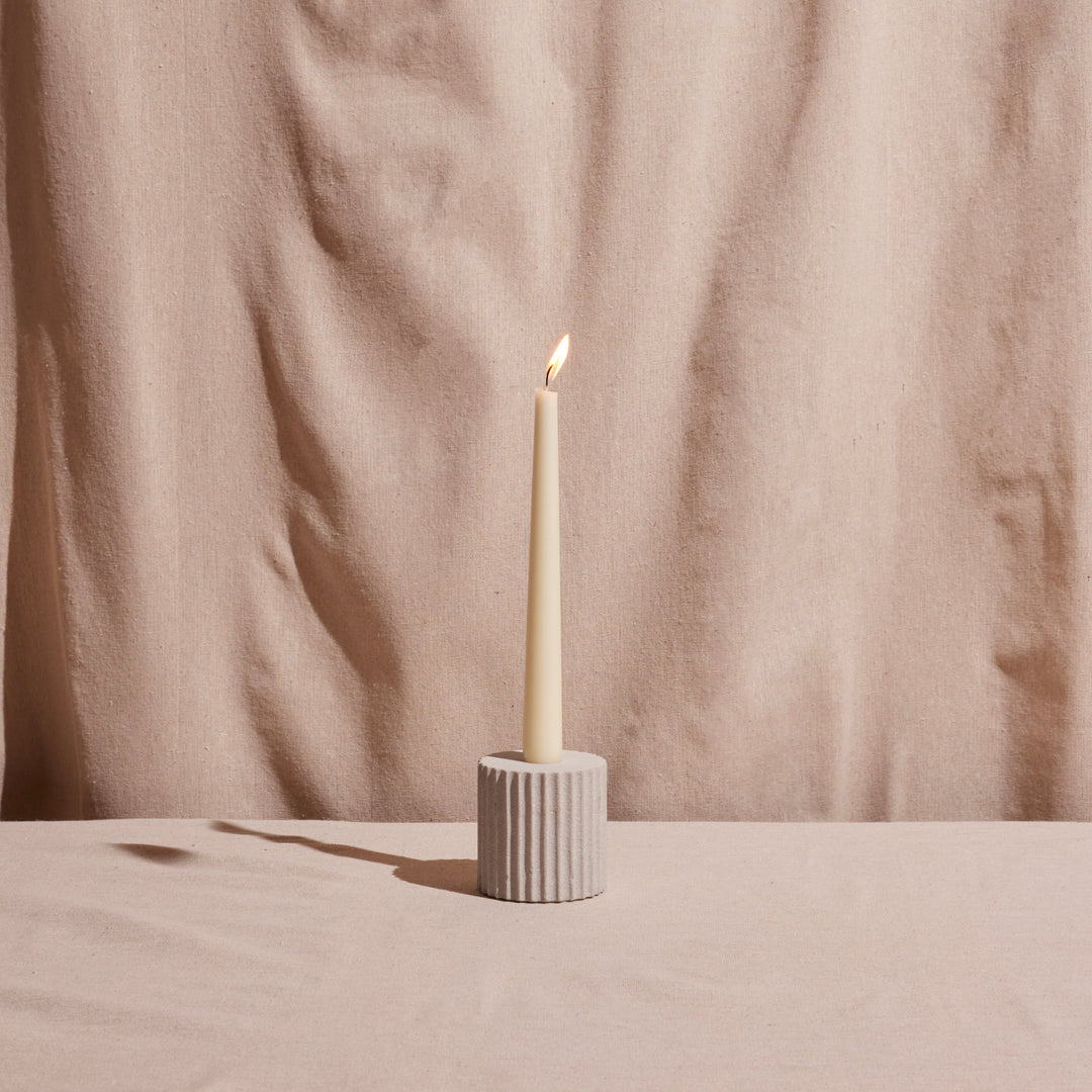 Handcrafted Sandstone Taper Candle Holder, 3"