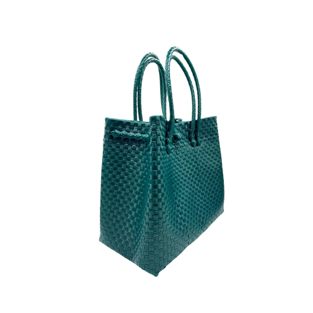 Handwoven Recycled Plastic Maxi Tote, 13.5" x 14"