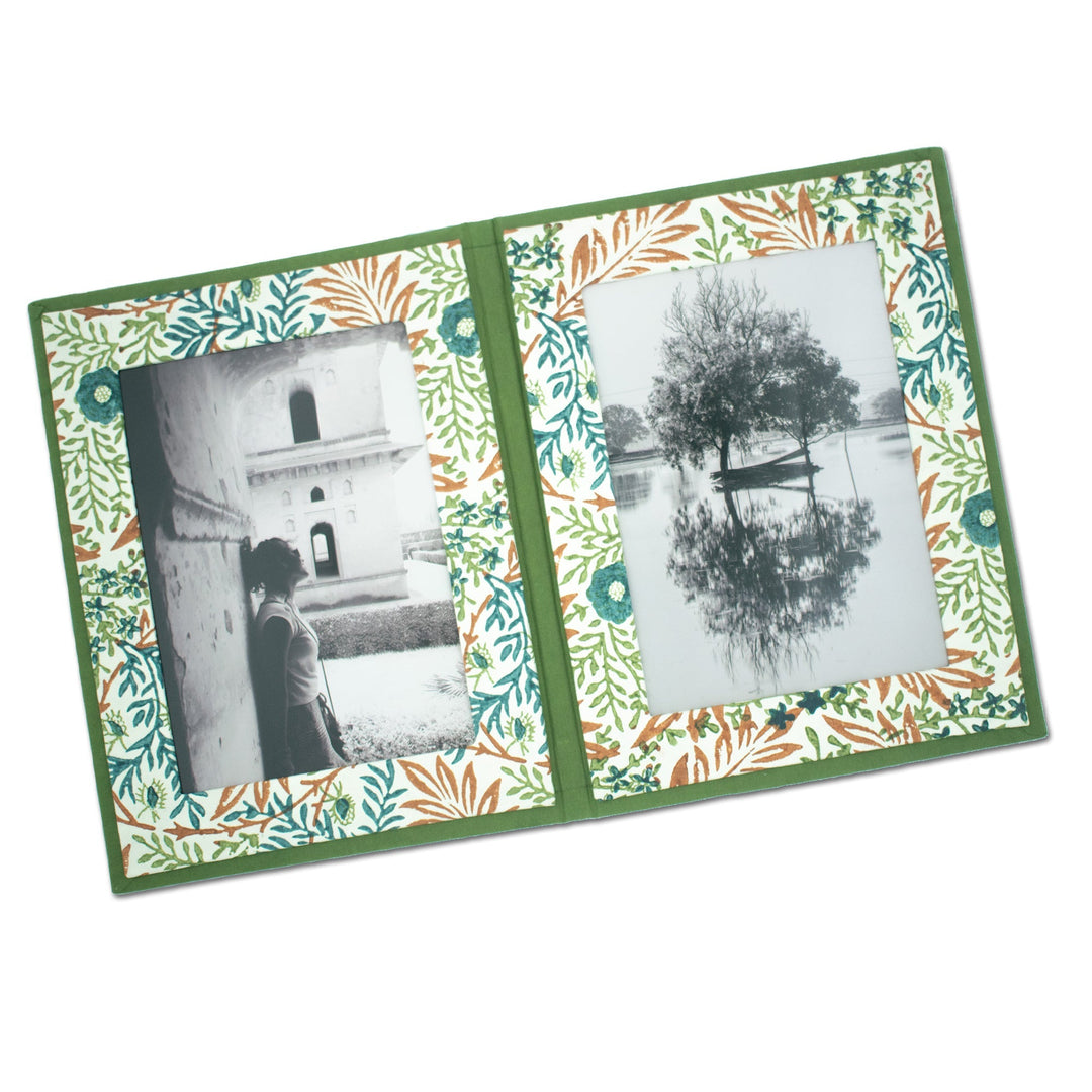 Upcycled Cotton Paper Double Photo Frames, 5 Ct.