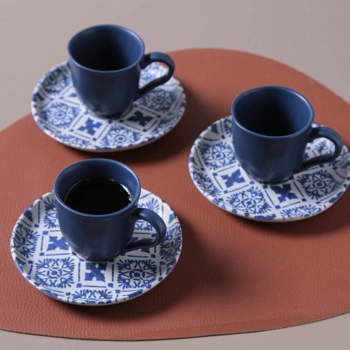 Non-Toxic Ceramic Cup &amp; Saucer Dinnerware Set, 6 Ct.