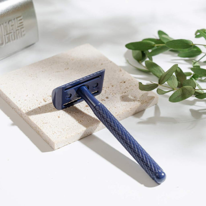 Reusable Metal Diamond Grip Safety Razor Set, 11 Ct.
