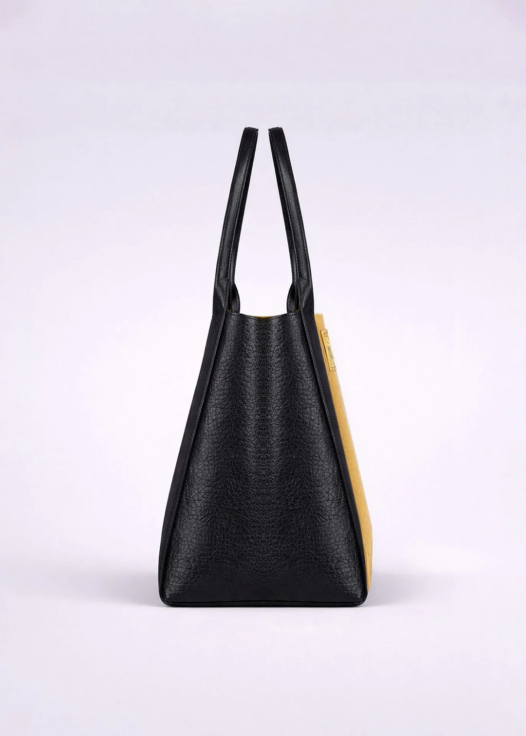 Pinatex Tote Bag Black &amp; Gold