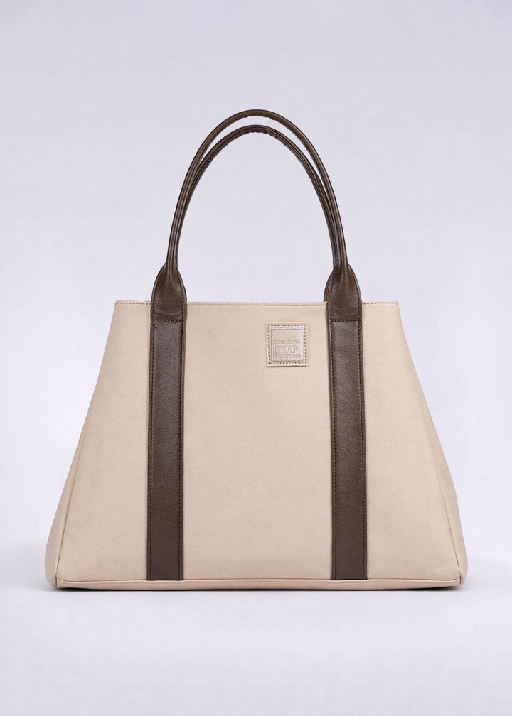 Vegan Pinatex Handbag Tote, Sand Coffee