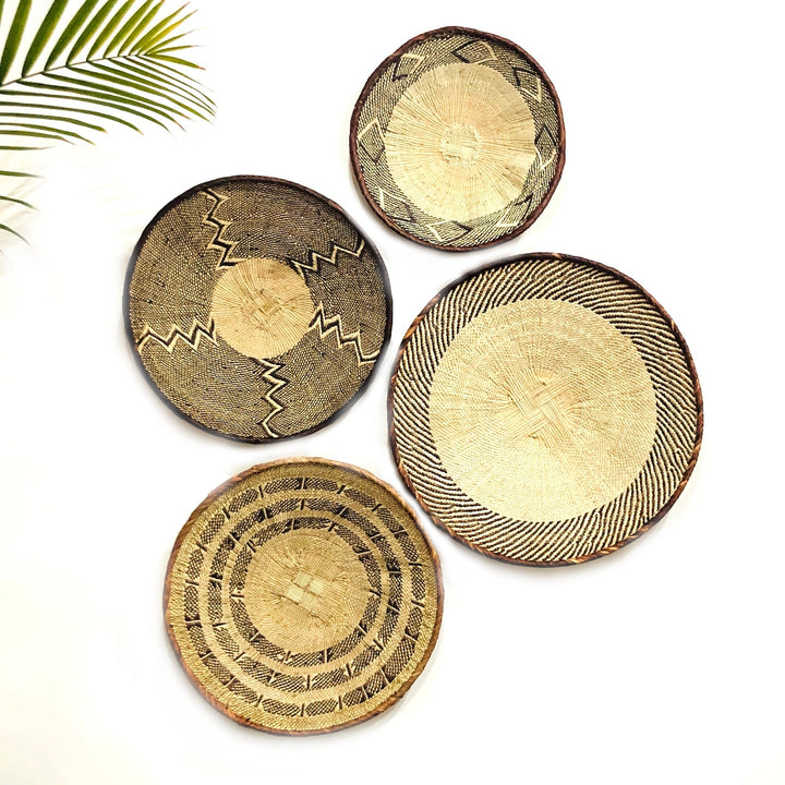 Handcrafted Tonga Grass Decorative Baskets, 4 Ct.