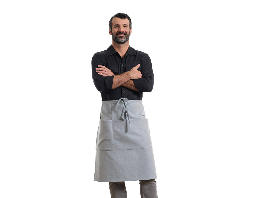 Upcycled Denim Bistro Apron, Adjustable, 25" x 32"