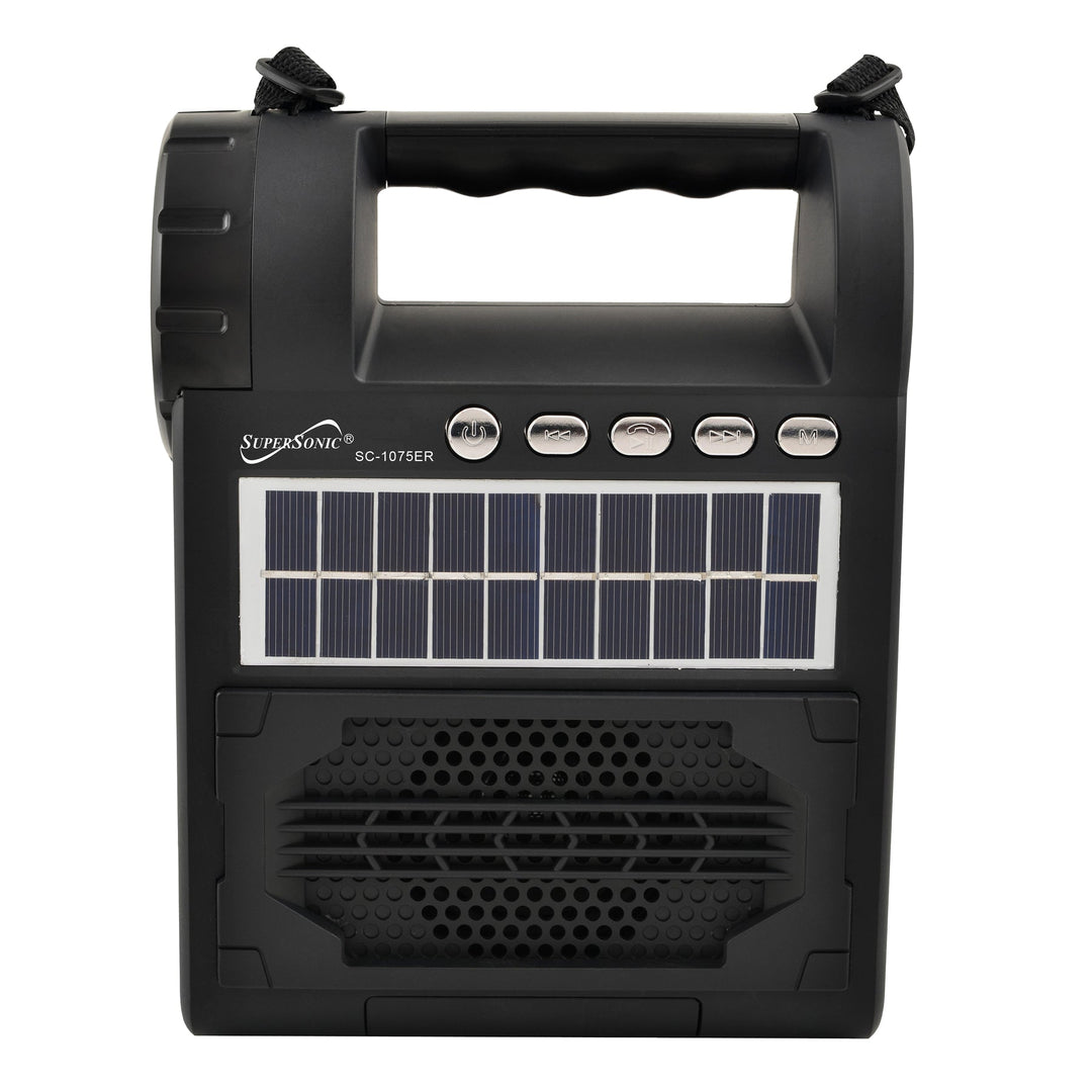 Solar Camping Speaker with FM Radio, Lantern &amp; Stand