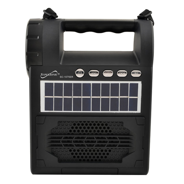 Solar Camping Speaker with FM Radio, Lantern &amp; Stand