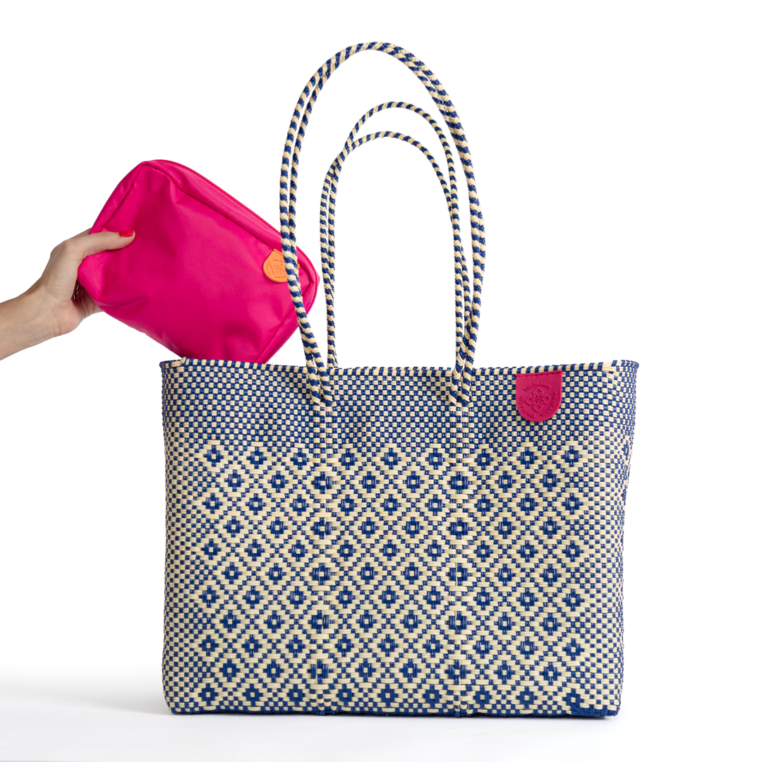 Fair Trade Multi-Pocket Nylon Cosmetic Pouch