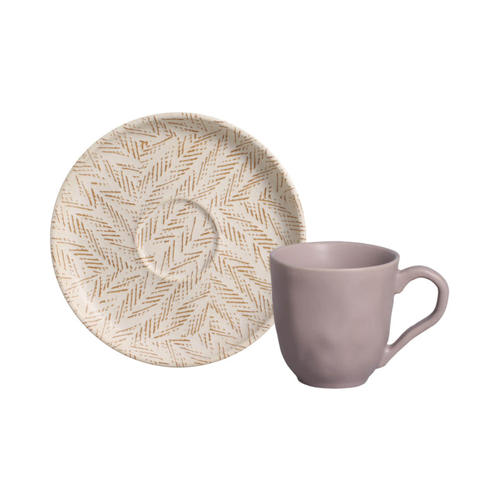Non-Toxic Ceramic Cup &amp; Saucer Dinnerware Set, 6 Ct.