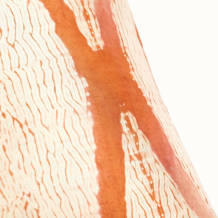 Handcrafted Silk Shibori Throw Pillow Cover, Coral