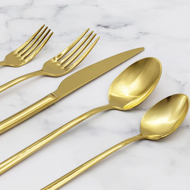 Mirror-Finish 18/10 Stainless Steel Flatware Set of 20